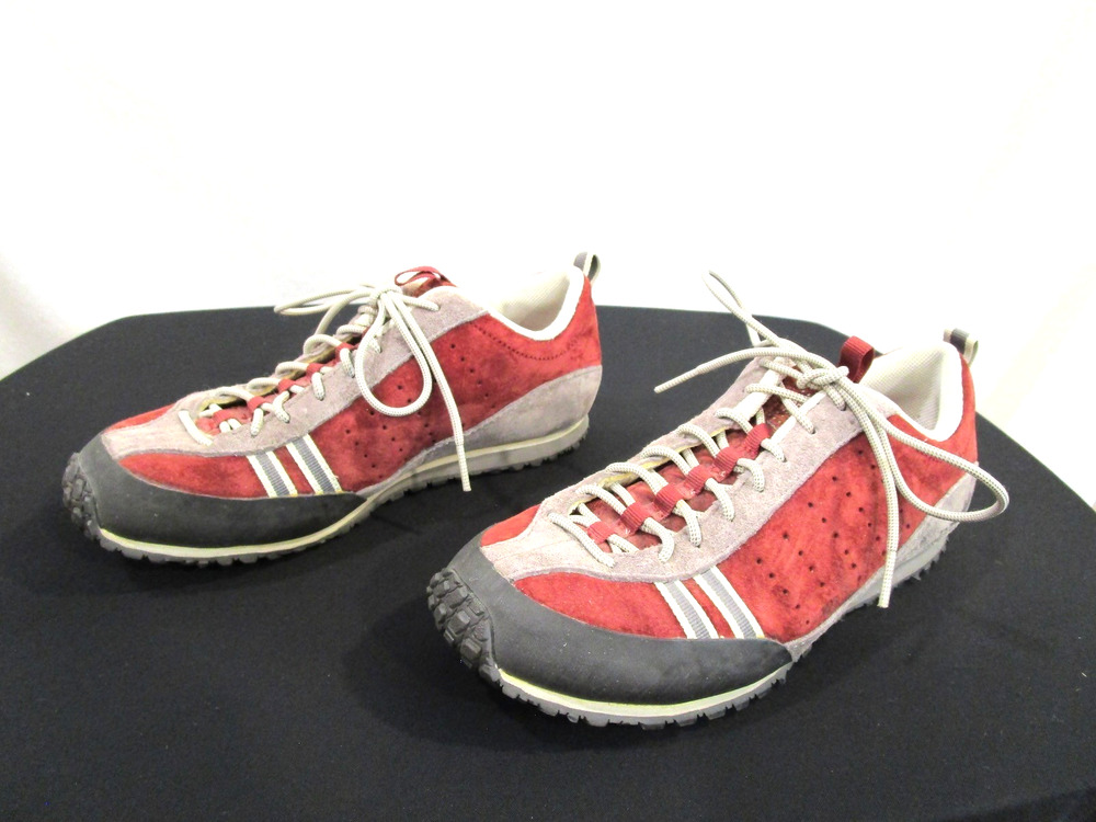 The North Face Red, Gray Hiking Athletic Sneakers Vibram Sole Women Sz 7